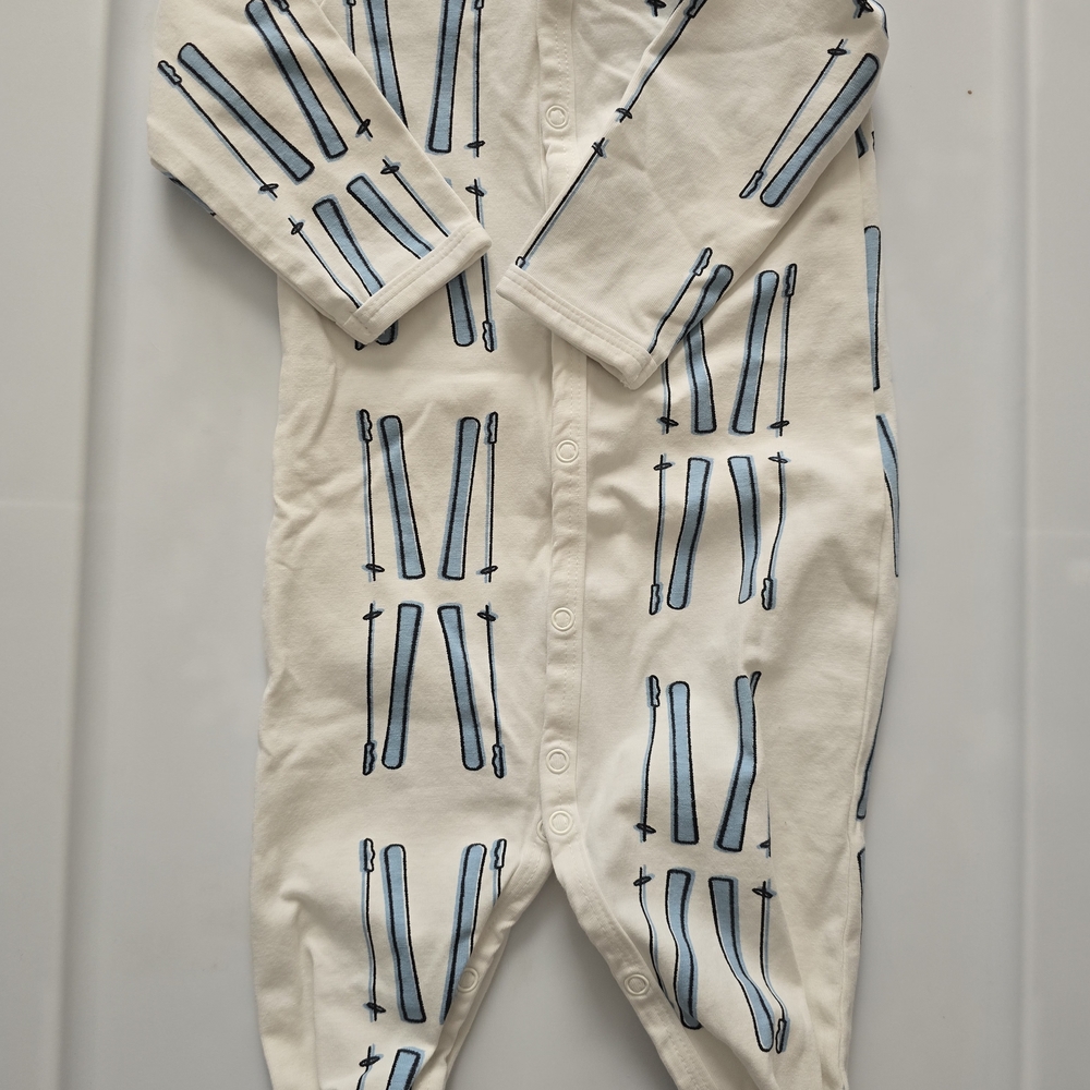 Cozy Blue and White Kids Footie